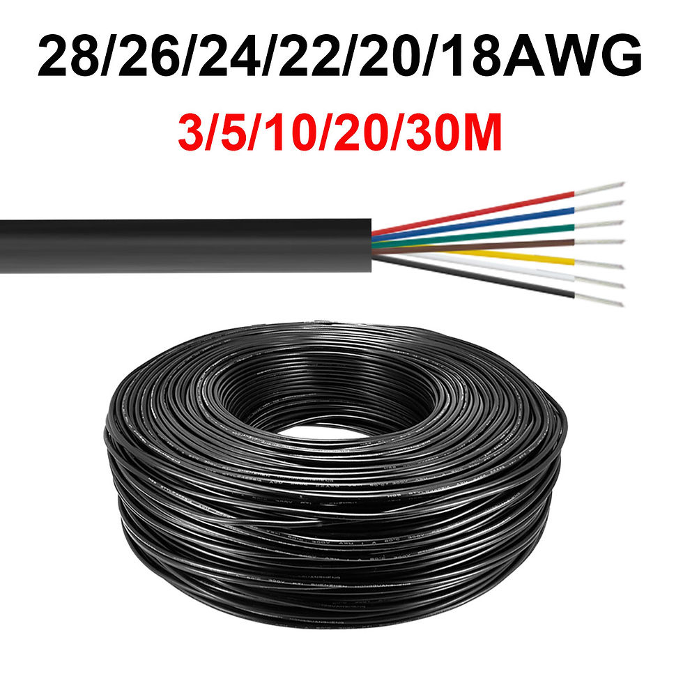 Miniatyrbilde: 7 Core Conductor 12V Automotive Cable Tinned Copper Stranded Electrical Wire