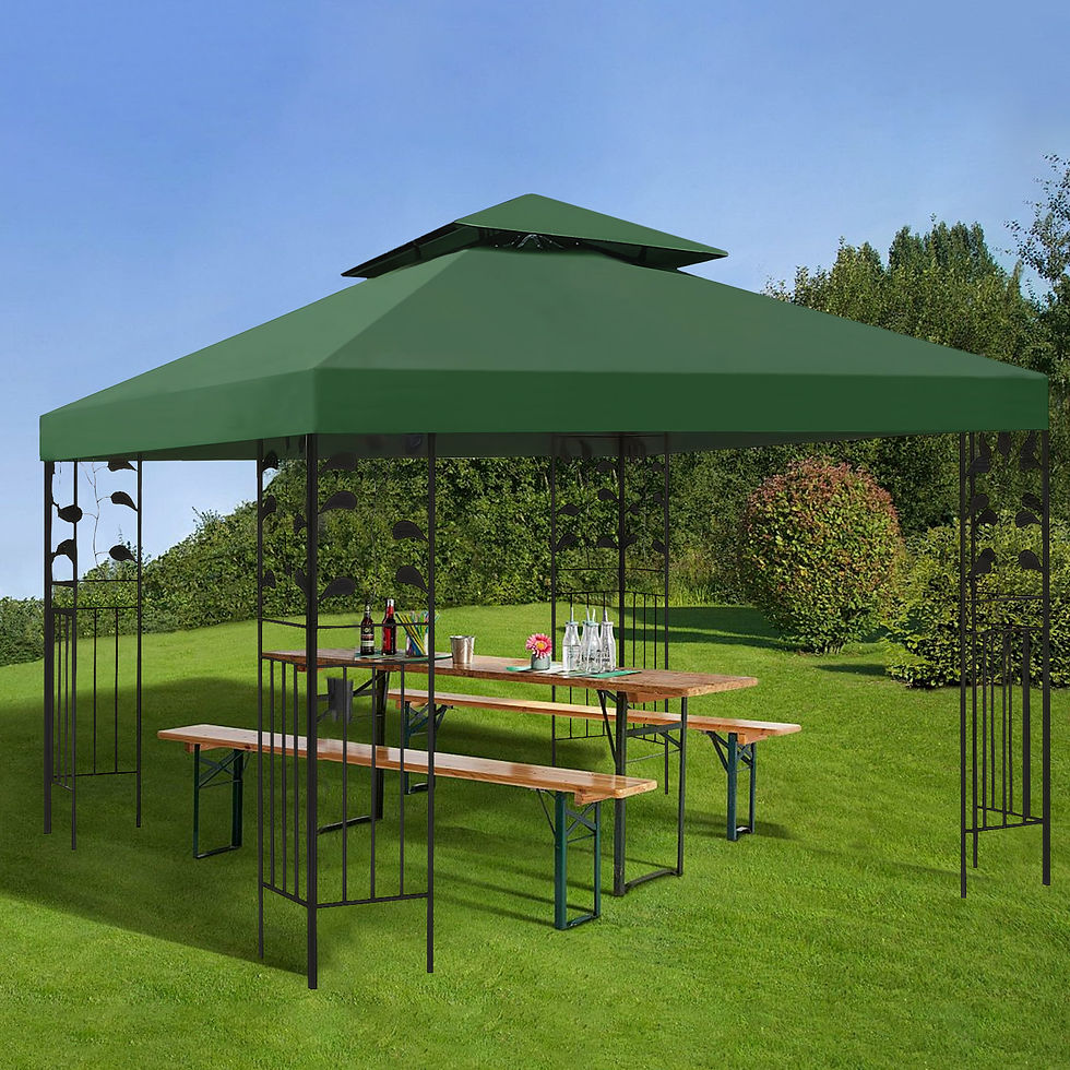 תמונה ממוזערת: Canopy Replacement top Cover Outdoor Grill Shelter Canopy Top BBQ Tent Cover