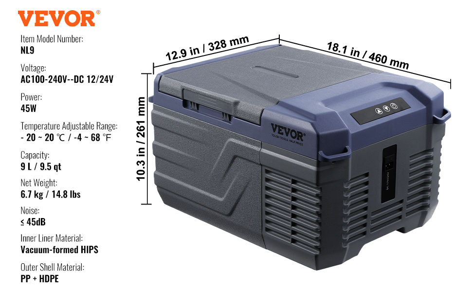Miniatura: Car Refrigerator 12/24V DC and 100-240V AC  for Outdoor Camping and RV