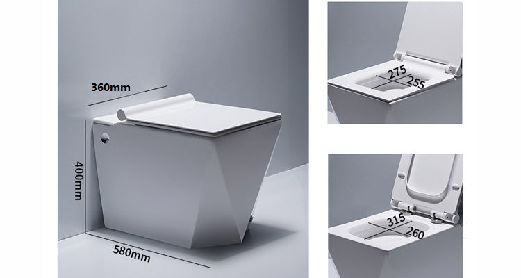 Thumbnail: Bathroom intelligent smart electric one piece bidet toilet