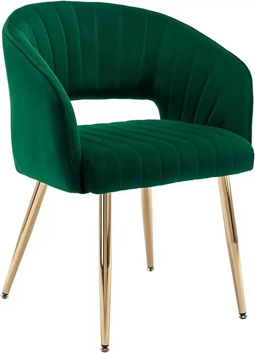 Thumbnail: Velvet Desk Chair Accent Armchair Upholstered Modern Tufted Chairs Dining Chairs