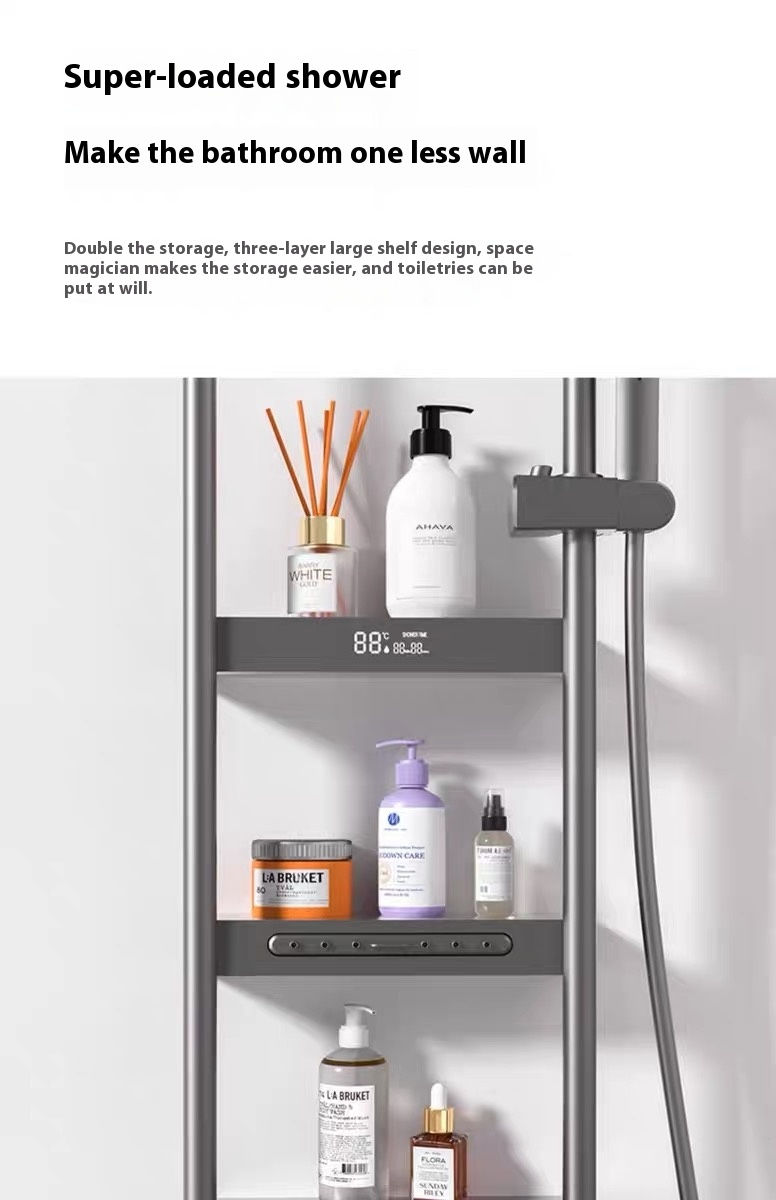 Thumbnail: Constant Temperature Bathroom Pressurized Shower Head, Real-time Display