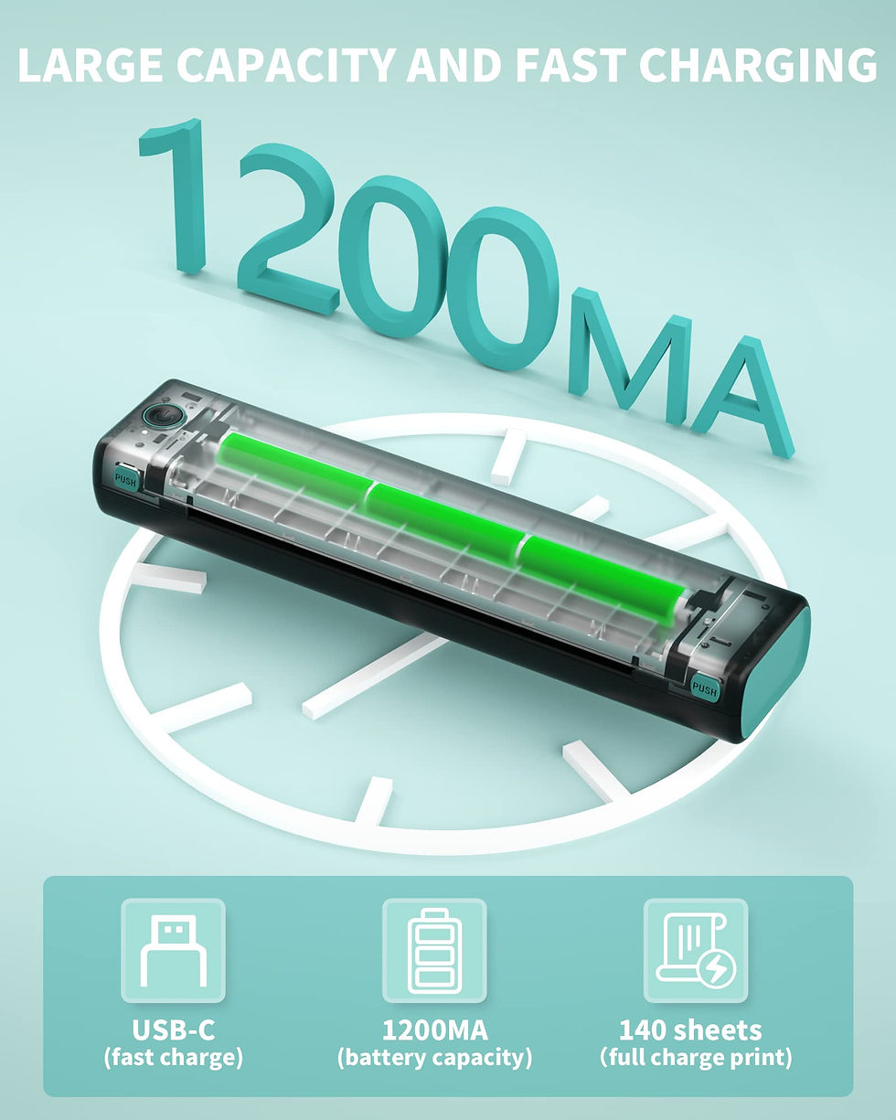 Thumbnail: Portable Thermal Printer Tattoo Printer Bluetooth Compatible with Phone & Laptop