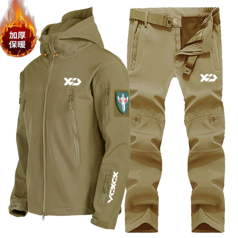 Миниатюра: Men's Winter Fleece Warm Fishing Outdoor Hooded Hiking Camping Hunting Clothes