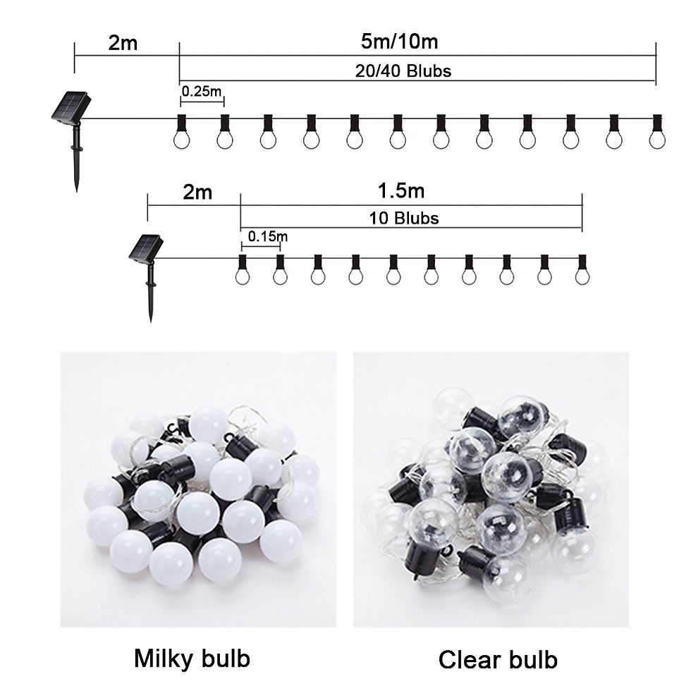 תמונה ממוזערת: String Lights Outdoor Solar Lights Outdoor Garden Patio Party Decoration
