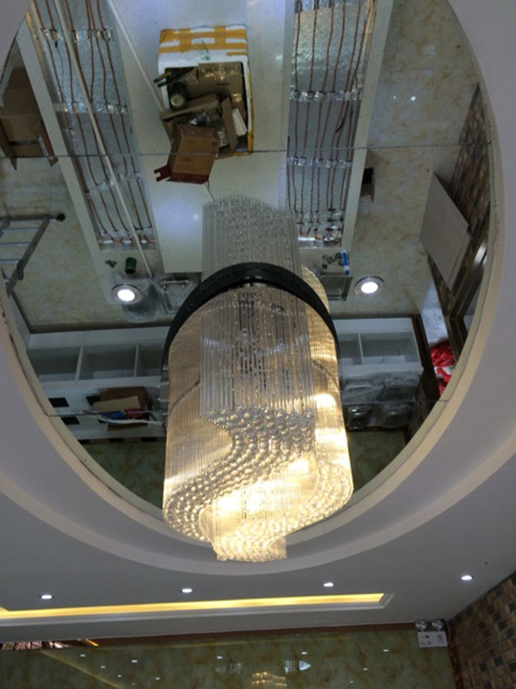 Miniatura: Oval Crystal Ceiling Led Creative High-end Villa Atmosphere Hotel Engineering