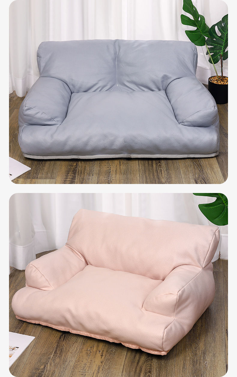 Thumbnail: Leather Pet Sofa Seasonal Universal Pet Cat Dog Sleeping Bed