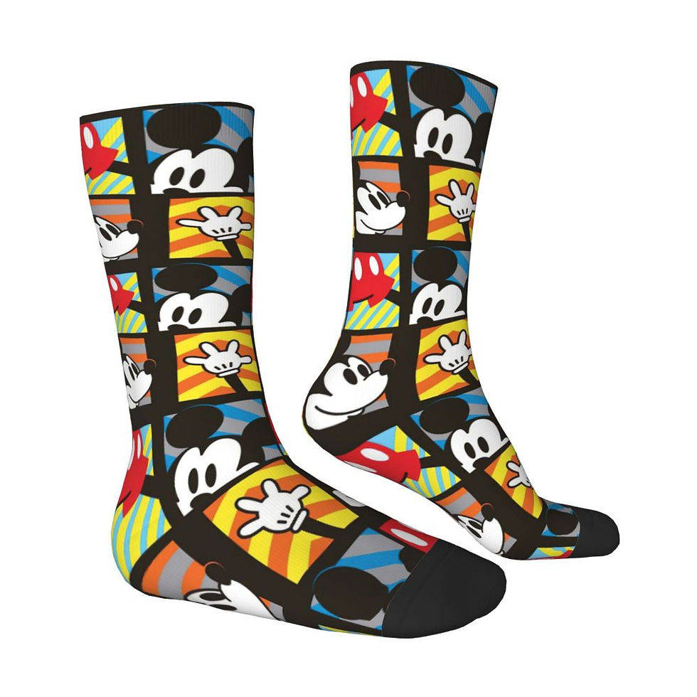 Thumbnail: Hip-hop Cartoon Mickey Mouse Socks Polyester Long Socks for Women Men
