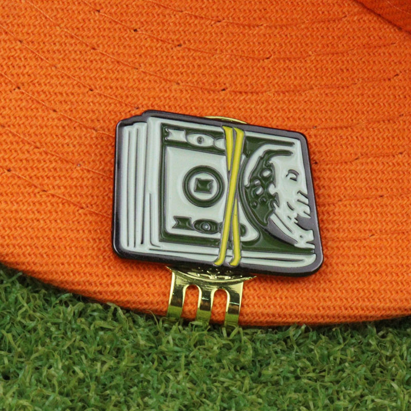 Thumbnail: Golf Ball Marker Golf Hat Clip Magnet Magnet Golden Removable Durable Stylish