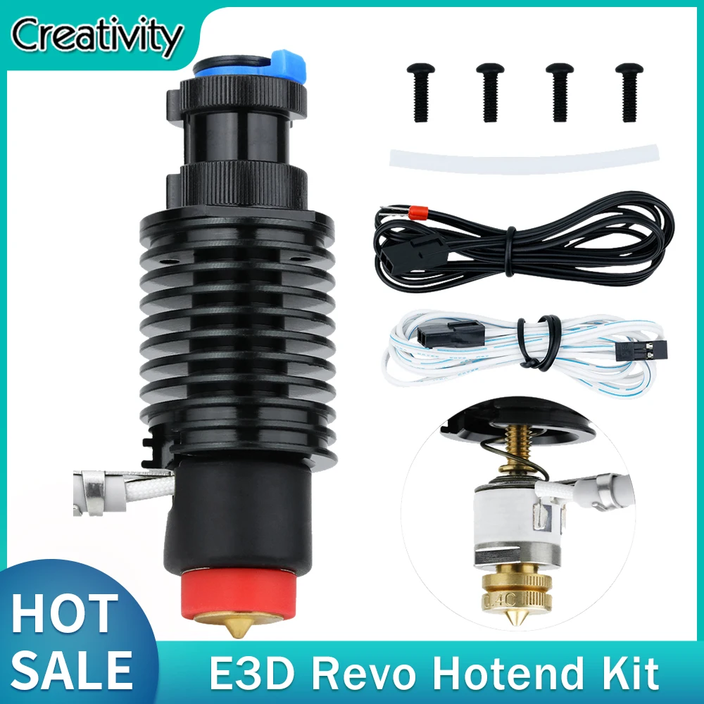 E3D Revo Hotend Kit Throat High Flow Nozzle Ceramic Heating Core