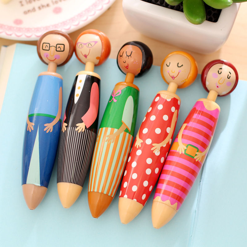 Kawaii Doll Stationery Pen Ballpoint Pen Creative Ball Pen