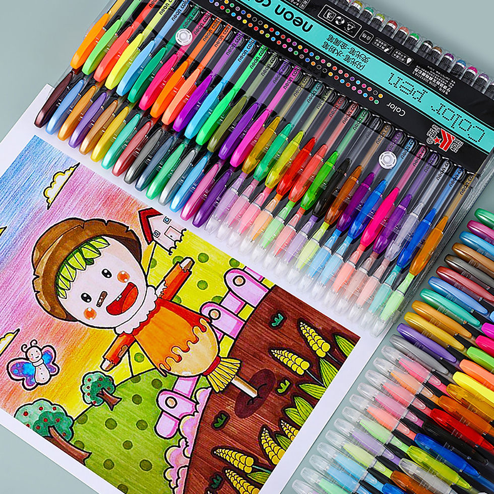 Thumbnail: 12/60 Color Set Metallic Glitter Colors Gel Pens For School Office 