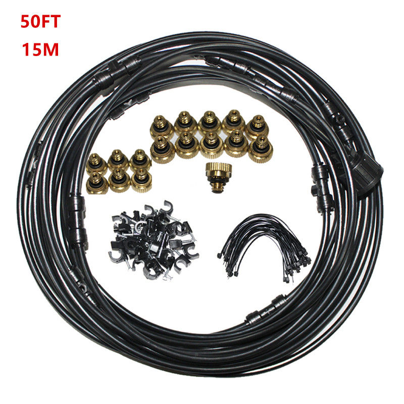 תמונה ממוזערת: Cooling Water Fog Mist Sprayer Irrigation System Garden Trampoline Sprinkler Kit
