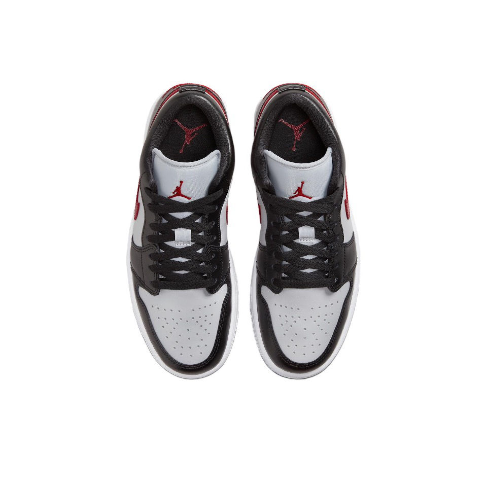 ภาพขนาดย่อ: Original Air Jordan 1 Low "Red Swoosh" Unisex Retro Classic Basketball Shoes