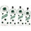 Miniatura: Golf Headcover for Driver Fairway Hybrid Blade Putter Leather Four Leaf Clover