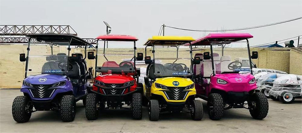 ภาพขนาดย่อ: Water Green Golf Club Car 72V 5kw 7.5kw 4 Seater Electric Golf Hunting Cart