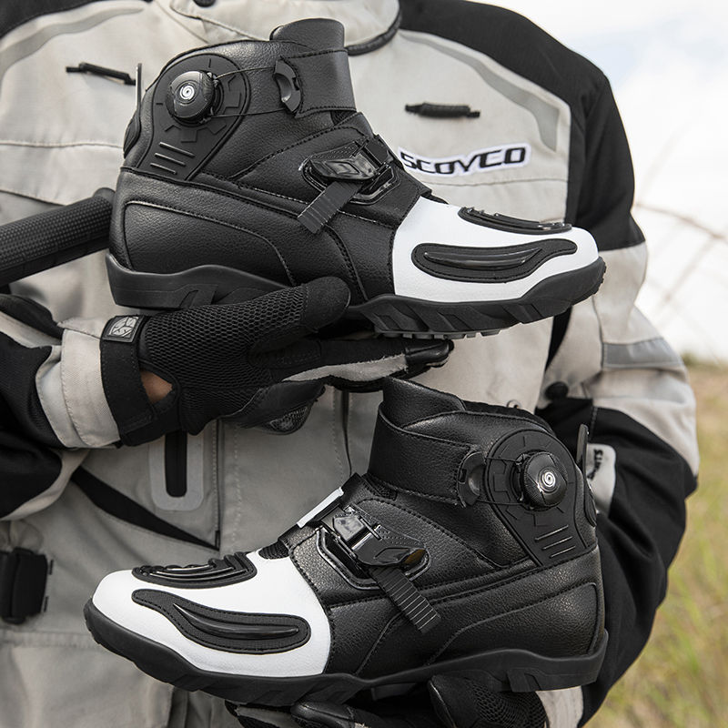 Μικρογραφία: New Motorcycle Leather Shoes Men's Non-Slip Waterproof Riding Boots