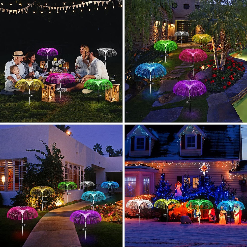 תמונה ממוזערת: Jellyfish Garden Lights Outdoor Waterproof 7 Color Changing Decorative Flowers 