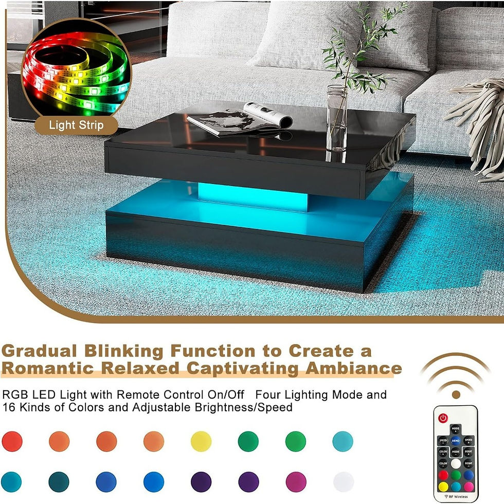 Thumbnail: LED Coffee Table for Living Room Restaurant Cocktail Tea Table Home Office