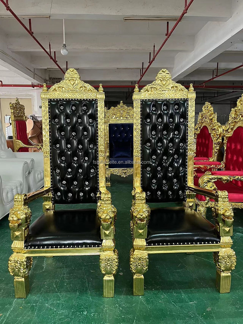Thumbnail: Antique luxury royal throne wedding sofa bride and groom white throne sofa