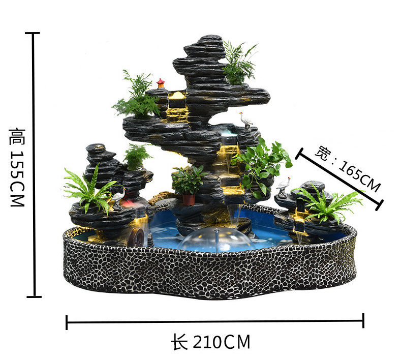 Miniatyrbilde: Large Outdoor Artificial Mountain Fountain Yard Pool Landscape Fish Pond Garden