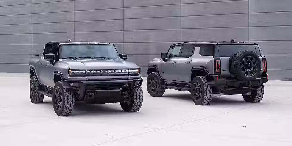 grey color hummer ev