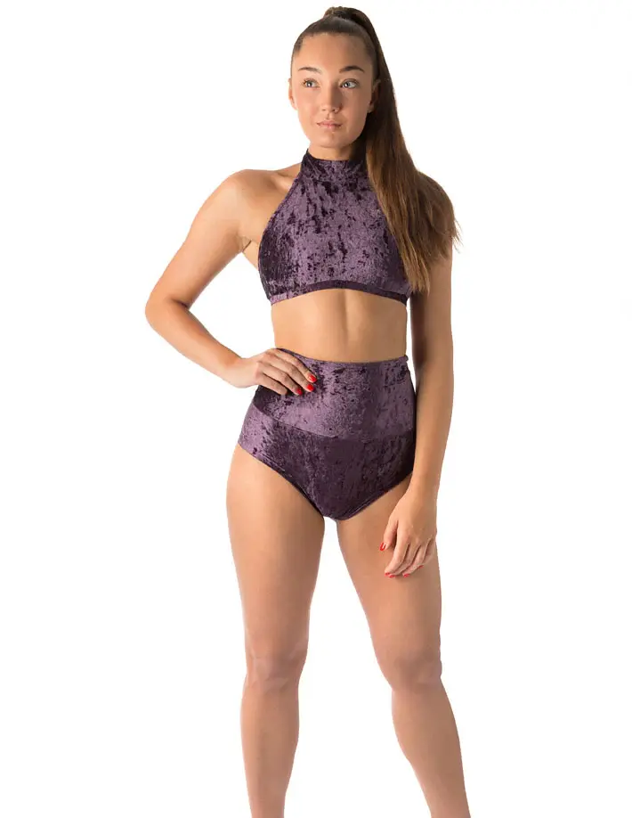 Thumbnail: Dragonfly Velvet Pole Shorts Betty – High Waisted Pole Wear
