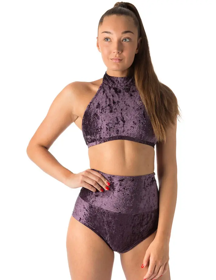 Thumbnail: Dragonfly Velvet Pole Shorts Betty – High Waisted Pole Wear
