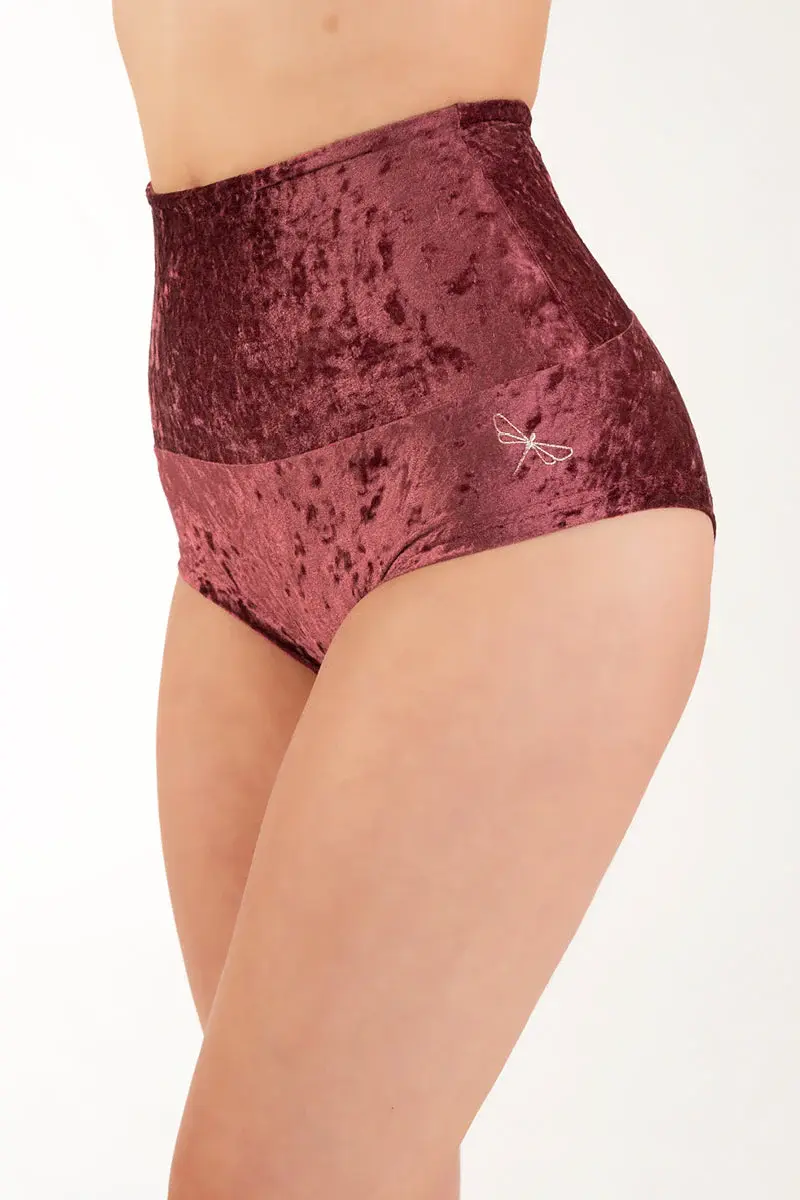 Thumbnail: Dragonfly Velvet Pole Shorts Betty – High Waisted Pole Wear