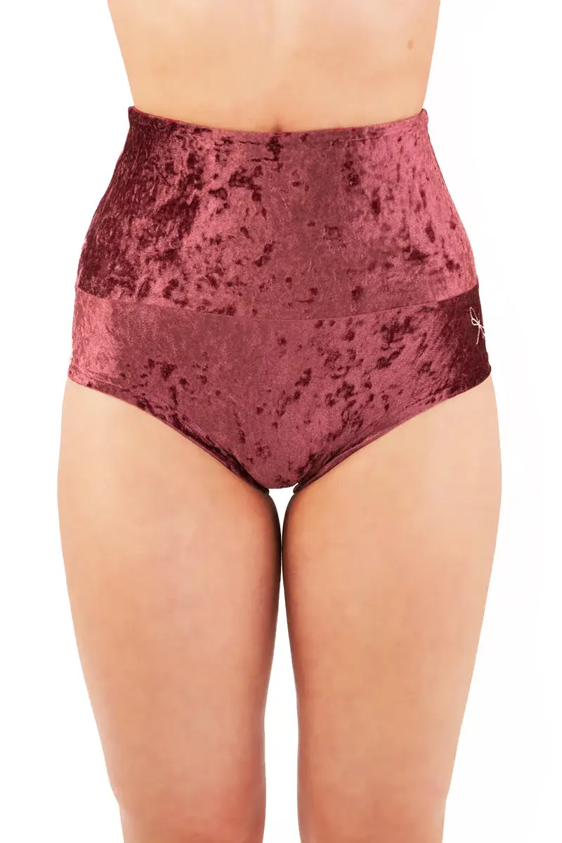 Thumbnail: Dragonfly Velvet Pole Shorts Betty – High Waisted Pole Wear