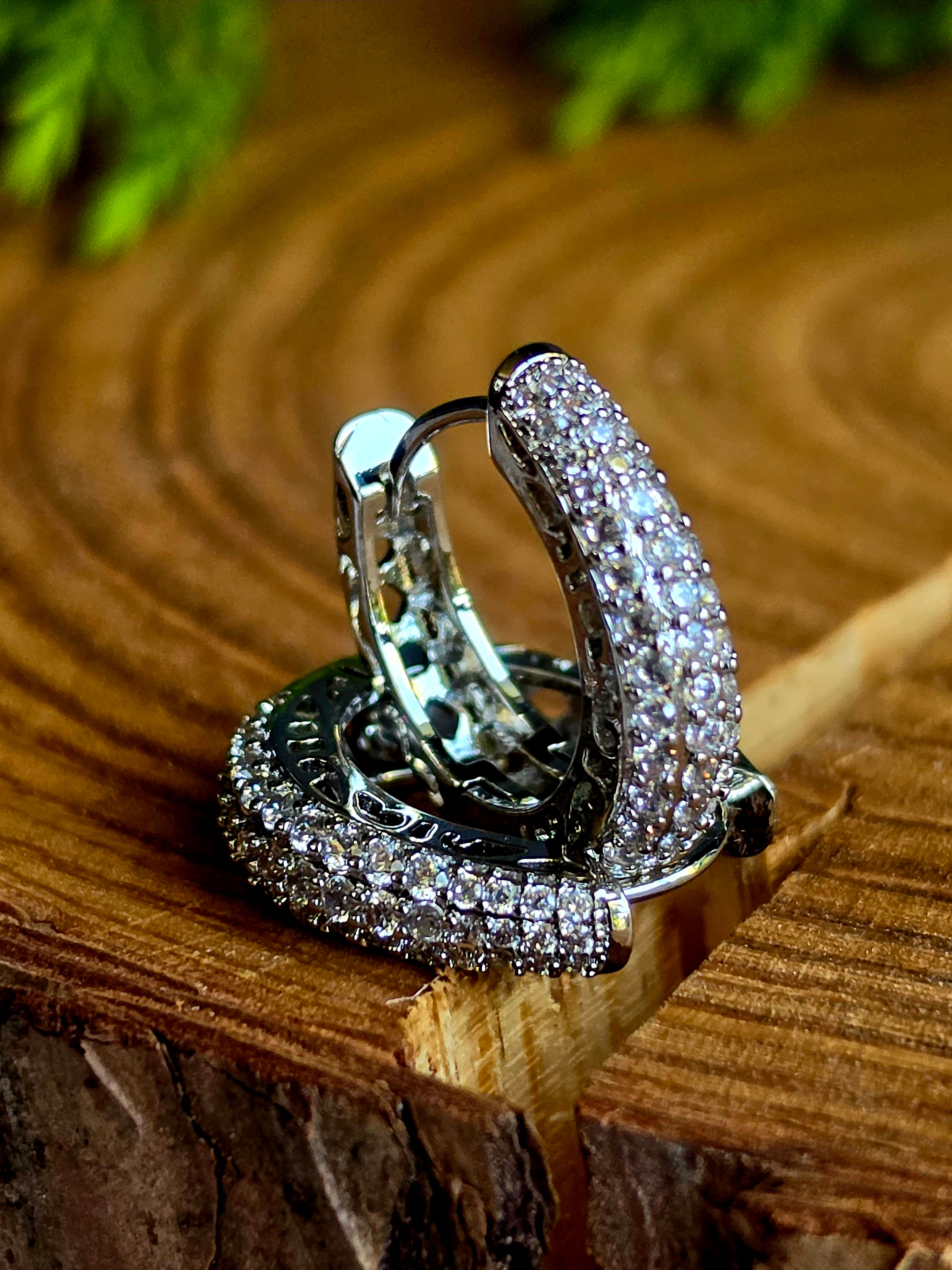 Cubic Zirconia Chunky Hoops