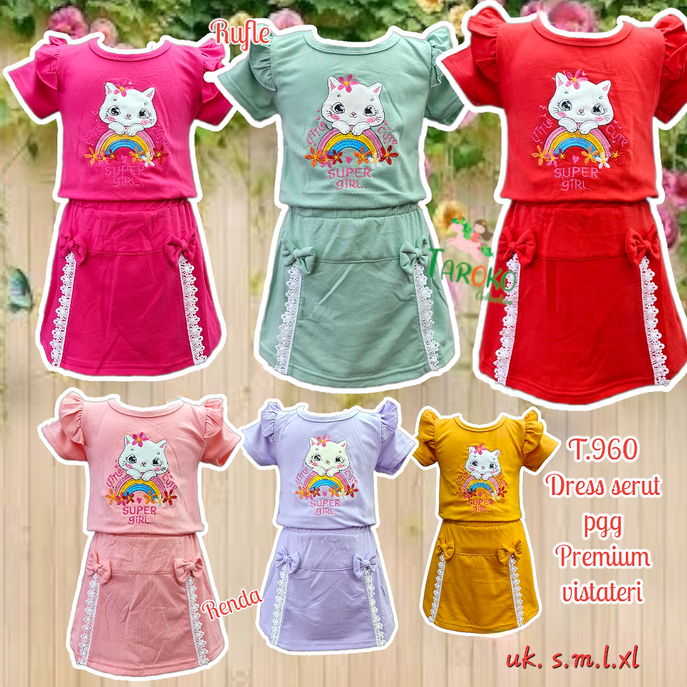 2motif dress serut pinggang renda