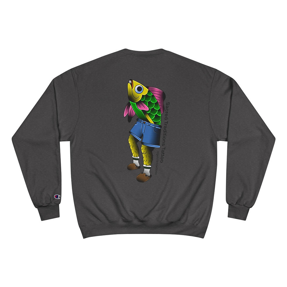 Thumbnail: Hairy legged fish crew neck