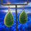 Thumbnail: unique green earrings