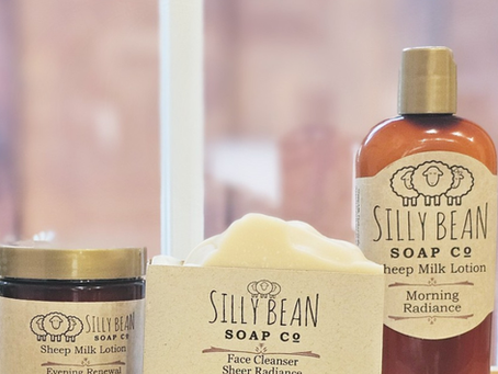 Spring skincare routine with sheep milk facial cleanser and lightweight face cream