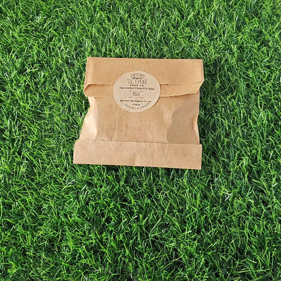 Thumbnail: One brown bag with label Belle