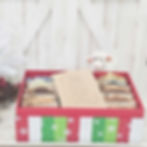 Striped box with 12 bars of soap and a poem