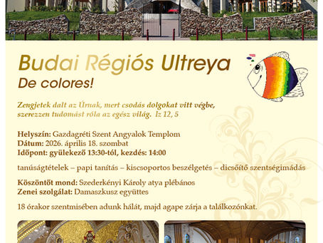 Budai Régiós Ultreyára hívunk benneteket