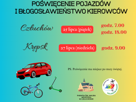 Poświęcenie pojazdów i błogosławieństwo kierowców - zaproszenie