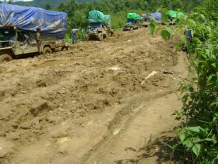 Road conditions in Chin State: Falam Township, Chin State, September 2, 2010