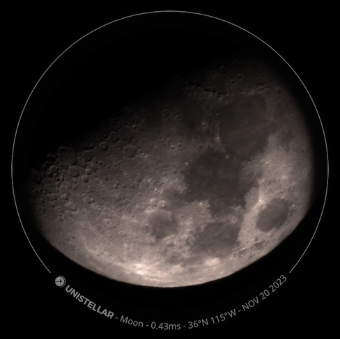 The moon with the Unistellar EVscope