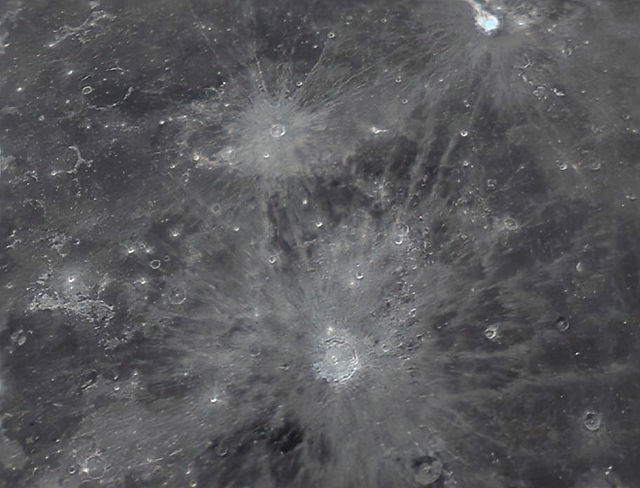 Moon craters asteroid impacts astrophotography