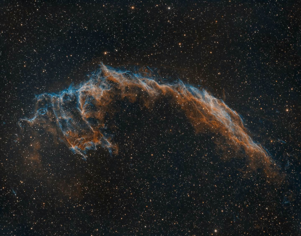 The Eastern Veil Nebula narrowband combination