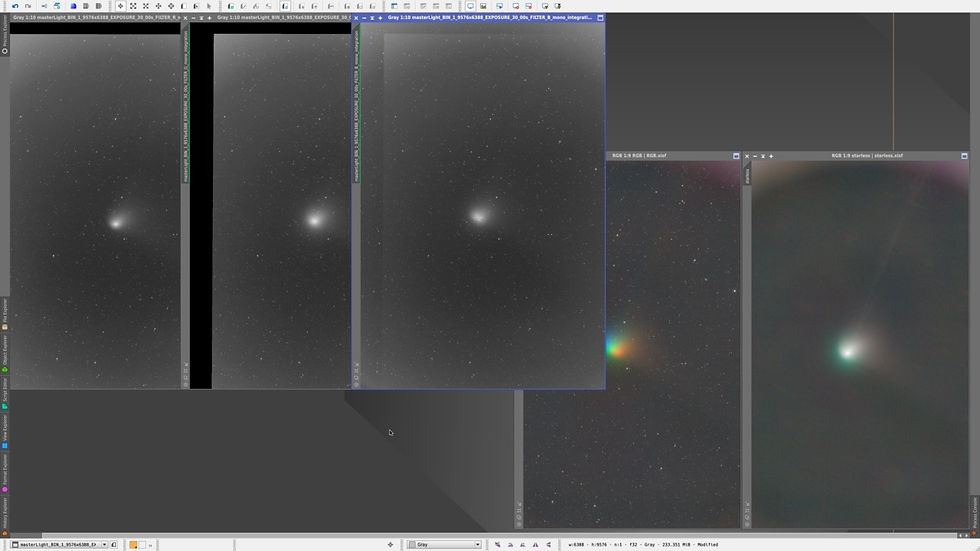 Processing Comet C/2022 E3 ZTF in PixInsight