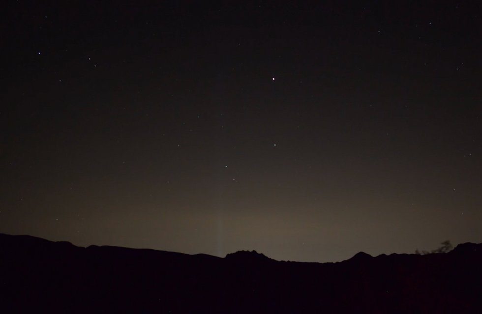 Las Vegas light pollution dome