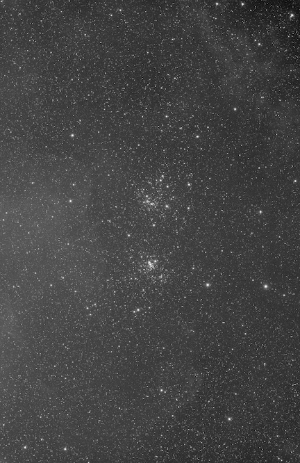 The Double Cluster in Perseus hydrogen alpha