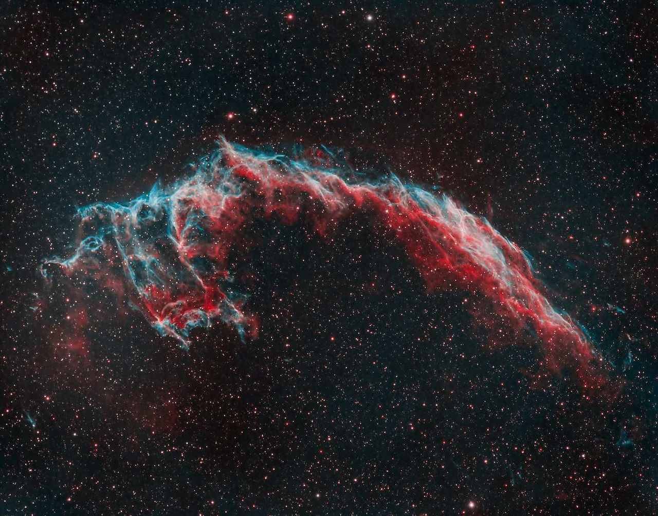 The Eastern Veil Nebula narrowband combination