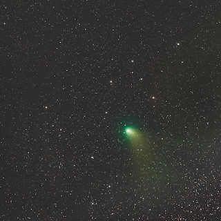 Green Comet and Mars