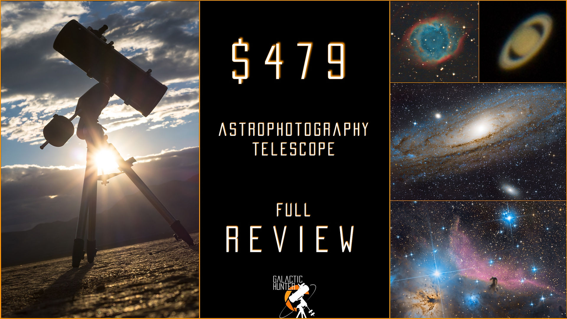 DSLR Beginner Astrophotography Equipment tutorial, a complete guide on what to buy as a first telescope, camera for deep sky imaging, motorized mount, astrophotography accessories and softwares for processing and planning