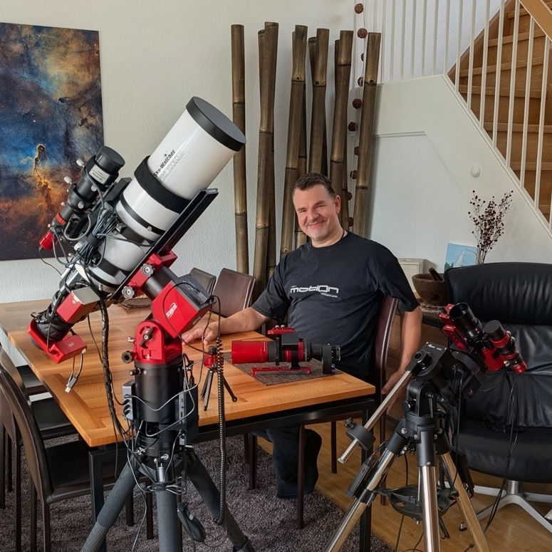 McErono Astrophotographer with telescope